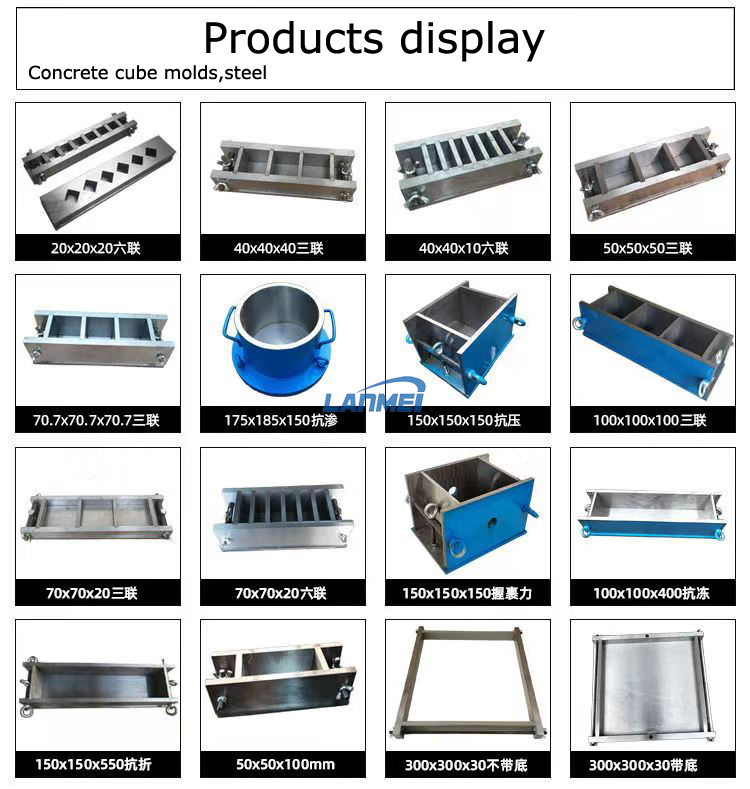 Concrete test cube mould